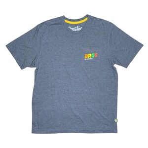 Howler Brothers Mens Medium Pocket Tee T-Shirt Steel Blue All Natural Surf Beach